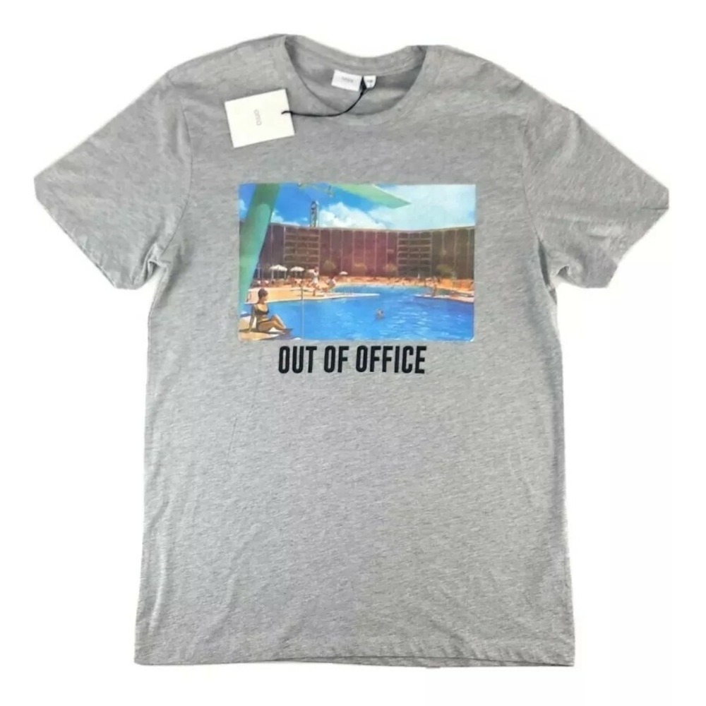 $50 ONIA Johnny | Out Of Office | T-Shirt Heather Grey Size Medium New